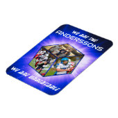 3D-Würfel-Fotokollage vor strahlendem Licht マグネット (左側)