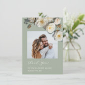 3D Yellow White Roses サンキューカード (スタンド正面)