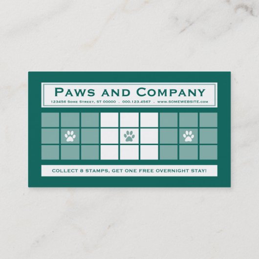 3dotsロイヤリティプログラムを坐らせているペット ロイヤリティカード (裏面)