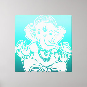 3FT x 3FT GANESHの壁のグラフィックアート キャンバスプリント