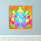 3FT x 3FT GANESH WALL GRAPHICろうけつ染めキャンバス印刷 キャンバスプリント (インサイチュ (ウッドフロア))