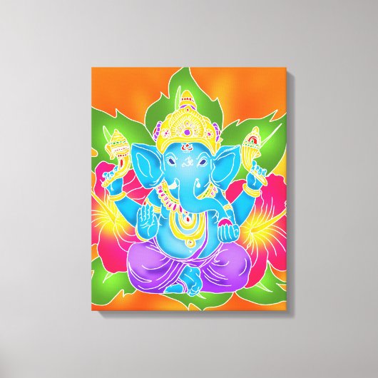 3FT x 3FT GANESH WALL GRAPHICろうけつ染めキャンバス印刷 キャンバスプリント (正面)
