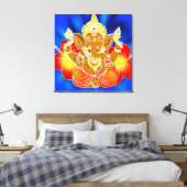 3FT x 3FT GANESH WALL GRAPHICろうけつ染めキャンバス印刷 キャンバスプリント (インサイチュ (寝室))