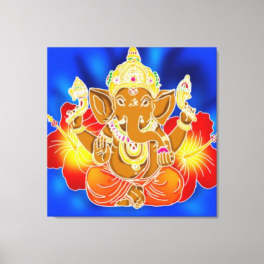 3FT x 3FT GANESH WALL GRAPHICろうけつ染めキャンバス印刷 キャンバスプリント (正面)