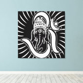 3FT x 3FT GANESH WALL GRAPHIC ART キャンバスプリント (インサイチュ (ウッドフロア))