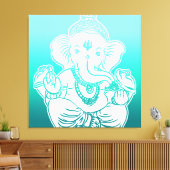 3FT x 3FT GANESH WALL GRAPHIC ART キャンバスプリント (インサイチュ (リビング))
