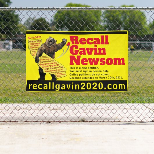 3ft x 5ft recallgavin2020バナー 横断幕 (インサイチュ)