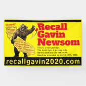 3ft x 5ft recallgavin2020バナー 横断幕 (横)