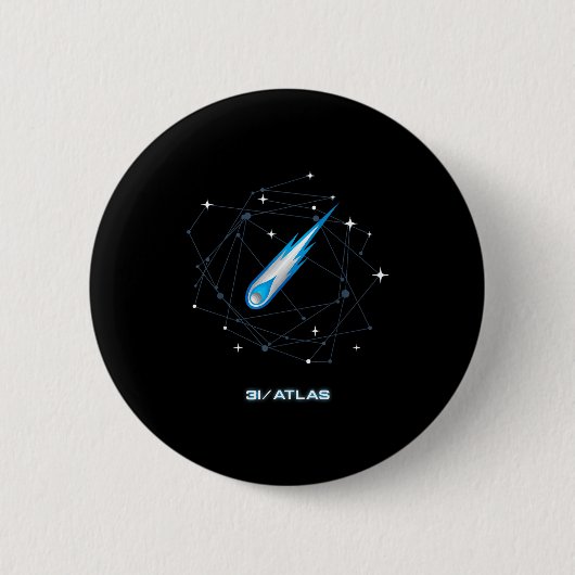 3i アトラス星間彗星 2025 宇宙 天文学 缶バッジ (正面)