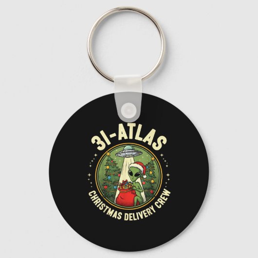 3i_atlas クリスマス配送部隊 エイリアン サンタ 宇宙 キーホルダー (正面)