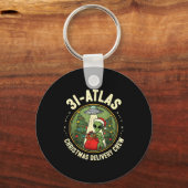 3i_atlas クリスマス配送部隊 エイリアン サンタ 宇宙 キーホルダー (正面)