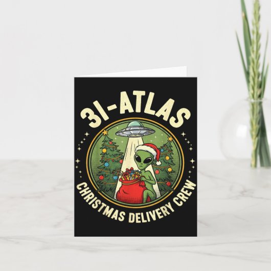 3i_atlas Christmas Delivery Crew Alien Santa Space カード (正面)