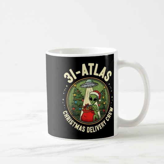 3i_atlas Christmas Delivery Crew Alien Santa Space コーヒーマグカップ (右)