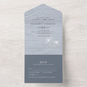 3in1ほこりっぽいブルーメイソンジャースライトウェディングRSVPすべて オールインワン招待状 (内側)