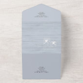 3in1ほこりっぽいブルーメイソンジャースライトウェディングRSVP オールインワン招待状 (外側)