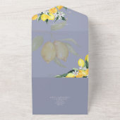 3in1ほこりっぽいブルーレモン結婚ズ オールインワン招待状 (外側)