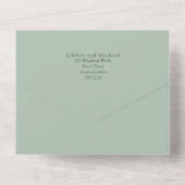 3in1マウンテンフォレストツリーウェディングRSVP オールインワン招待状 (裏面)