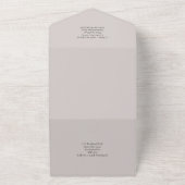 3in1ライトサンド文字のみウェディング招待RSVP オールインワン招待状 (外側)