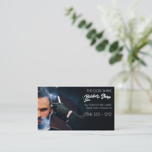 3in1理容師ショップQRCode 名刺 (スタンド正面)