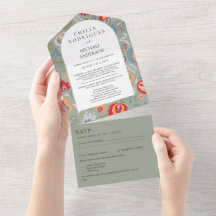 3in1 オリーブグリーン フォークアート フラワー フォト フラワー