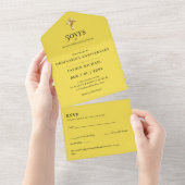 3in1 Ordination Anniversary招待状とRSVP司祭 オールインワン招待状 (貼ってはがせる)
