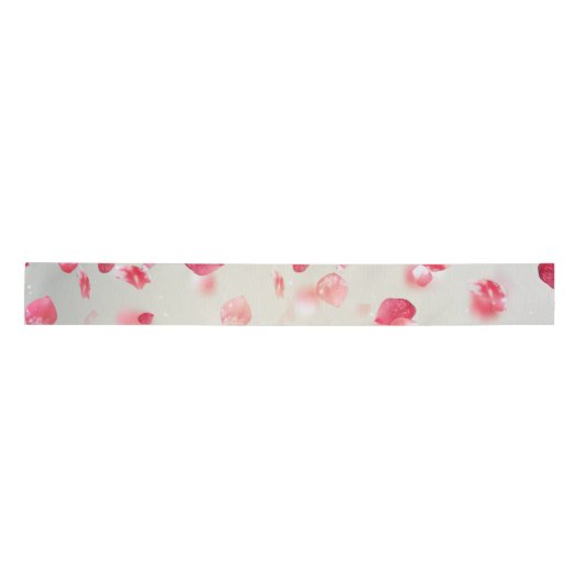 3in satin Ribbon flower petal print サテンリボン (正面)