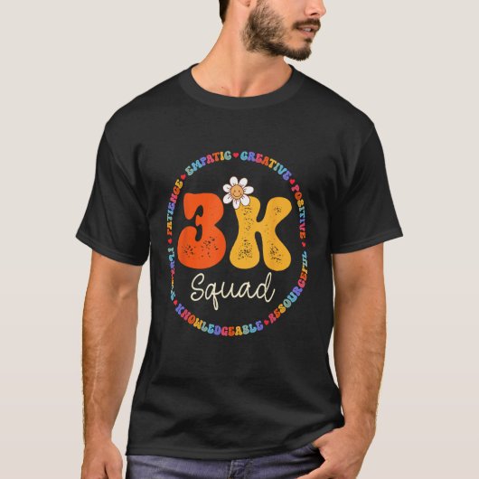 3K Squad Team Crew Teacher Kindergarten Kinder Ele Tシャツ (正面)