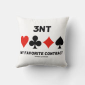 3NT契約お気に入りの(4枚のカードスーツ) クッション (裏面)