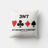 3NT契約お気に入りの（4枚のカードスーツ） クッション (正面)