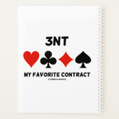 3NT契約4枚のお気に入りのカードがブリッジに適合 プランナー手帳 (裏面)