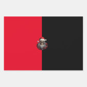 3pcサンタスカルラッピングシート ラッピングペーパーシート (正面3)