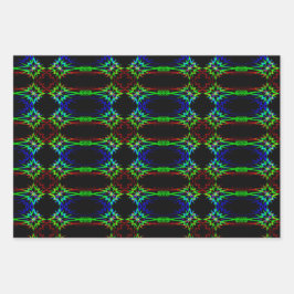 3pcスターサイケデリックラッピング紙 ラッピングペーパーシート