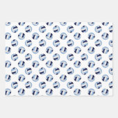 3pcセット海軍ライトブルーチームカラーバレーボール ラッピングペーパーシート (正面3)