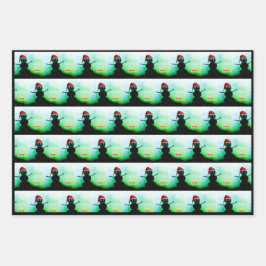 3pc雪だるまラッピング紙 ラッピングペーパーシート