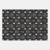 3pc。スカル包装紙 ラッピングペーパーシート (正面)