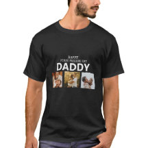 3photoカスタム collage happy father day T-Shirt