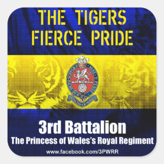 3PWRR正方形ステッカー6 スクエアシール