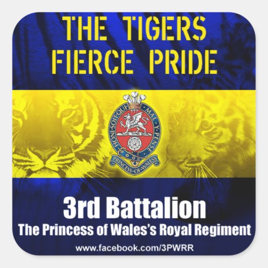 3PWRR正方形ステッカー6 スクエアシール (正面)