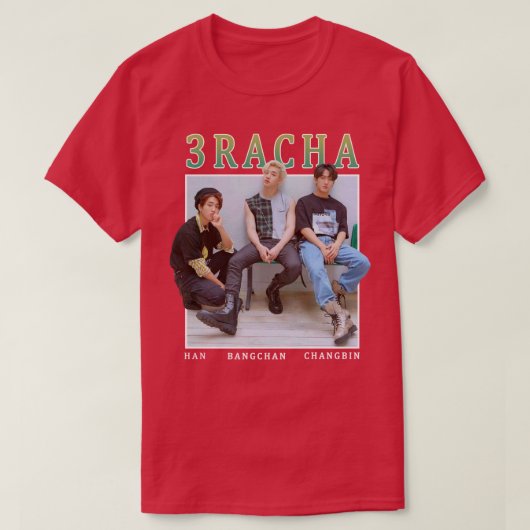 3RACHA野良キッズヴィンテージレトロスタイル90s Tシャツ (デザイン正面)