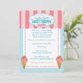 3rdバースアイスクリームパーティの招待状スウィート 招待状 (スタンド正面)