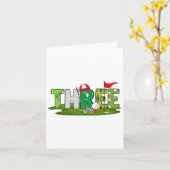 3rdバースデーゴルフテーマ3歳オールドキッズスポーツ部 カード (黄色い花)