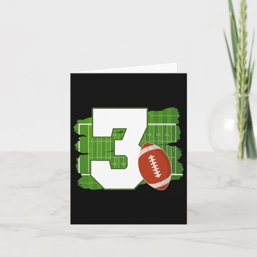 3rdバースデーサッカーテーマ3歳サッカーLo カード (正面)