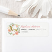 3rdバースデーピンク金ゴールドリース住所 シール (インサイチュ)