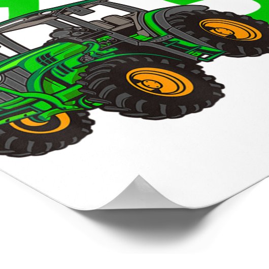 3rdバースデーボーイトラクターファーム3歳誕生日 ポスター (角)