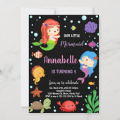 3rdブラックメルメイズ誕生日招待状 招待状 (正面)