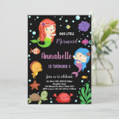 3rdブラックメルメイズ誕生日招待状 招待状 (スタンド正面)