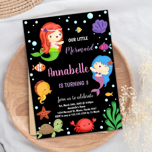 3rdブラックメルメイズ誕生日招待状 招待状