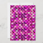 3rdマーメイド誕生日パーティー招待ピンクパープル 招待状 (裏面)