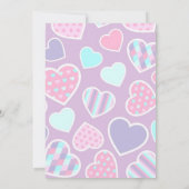 3rdミニマルフォト招待状ガーリー誕生日パーティー 招待状 (裏面)