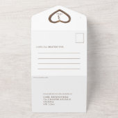 3rdレザー結婚の記念日ノーエンベロープフォト オールインワン招待状 (外側)